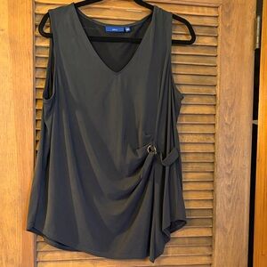 Apt. 9 Black Sleeveless Blouse with Side Knot